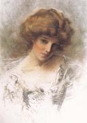 George gibbs Woman in Lace France oil painting reproduction